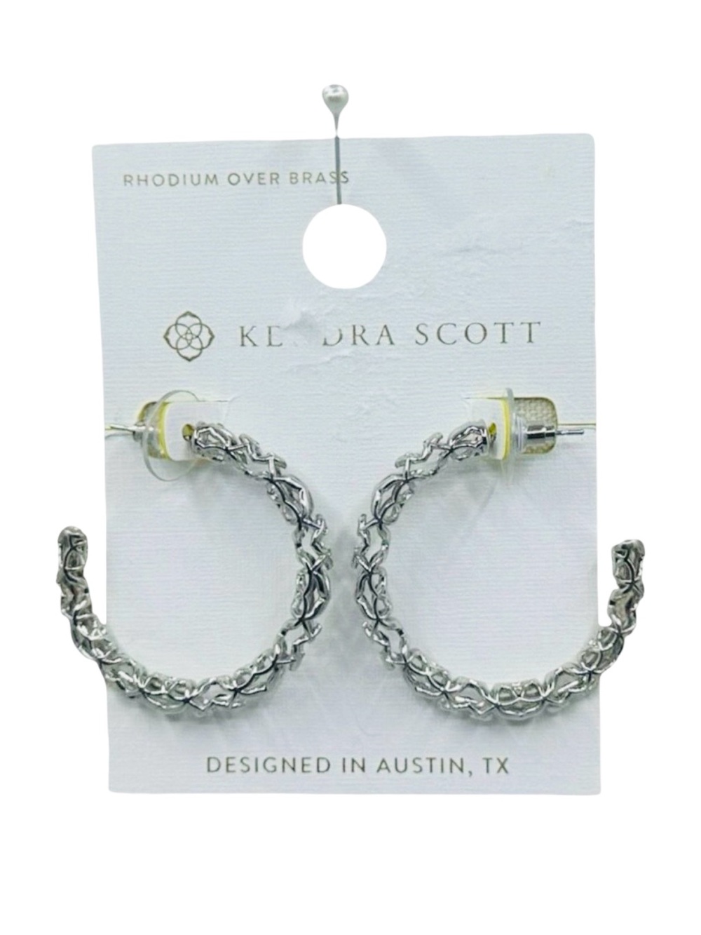 Kendra Scott Maggie Filigree Hoop Earrings - Silver Plated